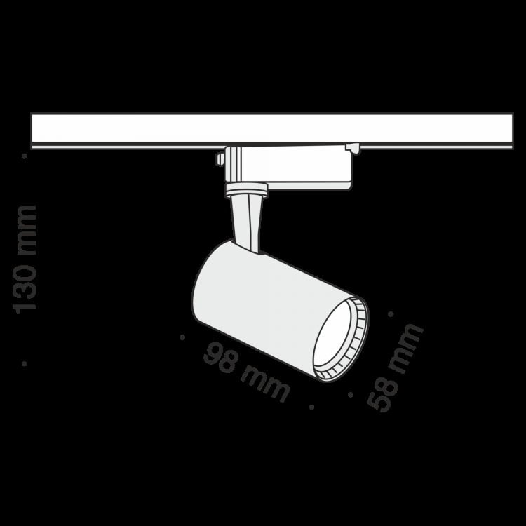 Трековый светильник Technical TR003-1-6W3K-W