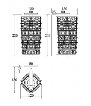 Настенный светильник (бра) Maytoni MOD124WL-L6CH3K-foto2