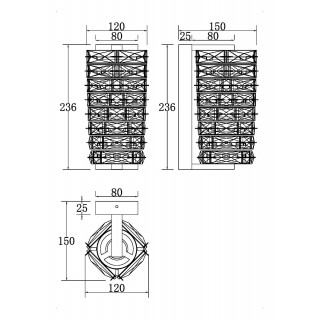 Настенный светильник (бра) Maytoni MOD124WL-L6CH3K-foto2