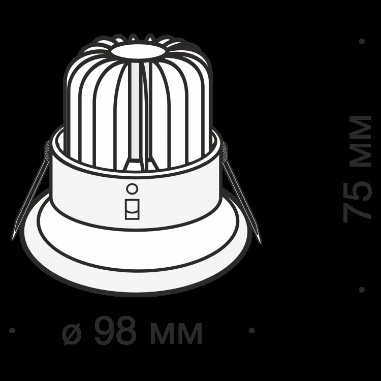 Встраиваемый светильник Technical DL031-2-L12B