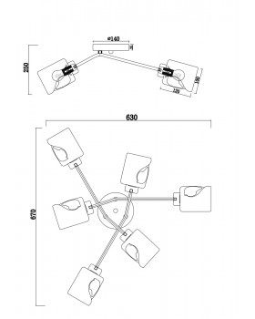 Потолочный светильник Freya FR5095CL-06G-foto2