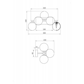 Настенный светильник (бра) Maytoni MOD545WL-05G-foto4