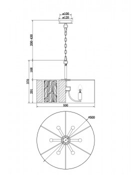 Подвесной светильник Maytoni MOD028PL-06CH-foto2