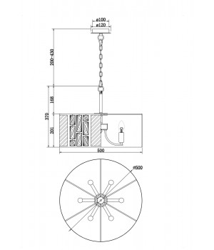 Подвесной светильник Maytoni MOD028PL-06CH-foto2