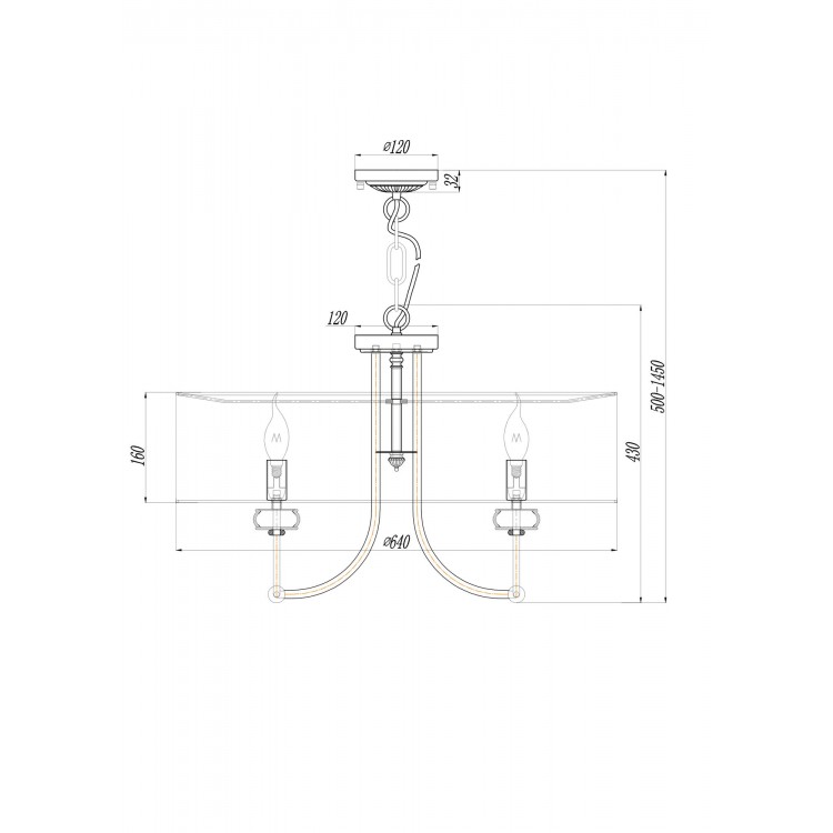 Подвесной светильник Maytoni ARM006PL-08G