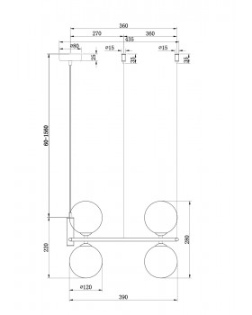 Подвесной светильник Maytoni MOD013PL-04BS-foto3