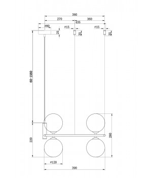 Подвесной светильник Maytoni MOD013PL-04BS-foto3
