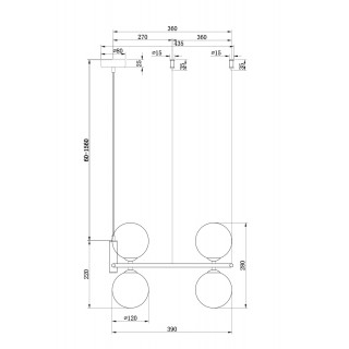 Подвесной светильник Maytoni MOD013PL-04BS-foto3