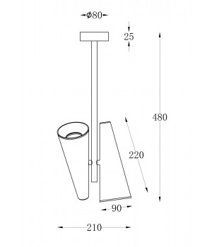 Потолочный светильник Maytoni MOD095CL-02BS-foto2