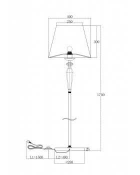 Напольный светильник (торшер) Maytoni MOD064FL-01N-foto2