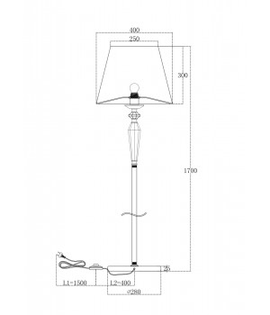 Напольный светильник (торшер) Maytoni MOD064FL-01N-foto2
