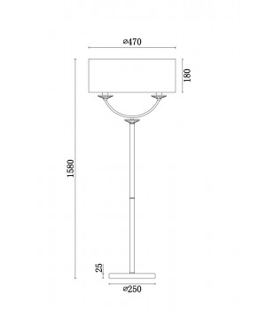 Напольный светильник (торшер) Freya FR5034FL-02CH-foto2