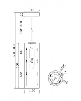Подвесной светильник Maytoni MOD313PL-01G-foto4