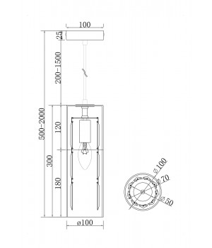 Подвесной светильник Maytoni MOD313PL-01G-foto4