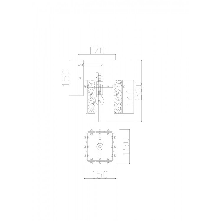 Настенный светильник (бра) Freya FR5166WL-01BS