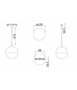 Трековый подвесной светильник Technical TR018-2-10W4K-W-foto2