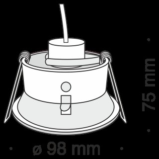 Встраиваемый светильник Technical DL030-2-01B-foto2