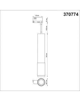 370774 PORT NT21 129 золото Трехфазный трековый cветильник, провод 1м IP20 GU10 50W 220V MAIS-foto2