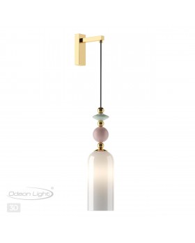 4861/1WA CLASSIC ODL_EX21 73 золото/разноцветн./керамика/стекло Бра E14 1*40W CANDY-foto5