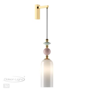 4861/1WA CLASSIC ODL_EX21 73 золото/разноцветн./керамика/стекло Бра E14 1*40W CANDY-foto5