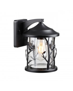 4963/1W NATURE ODL22 567 черный/стекло Ландшафтный настен.светильник E27 1*60W IP44 CUITA-foto5