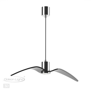 4901/1B PENDANT ODL22 289 чёрный/хром/стекло Подвес GU10 1*5W BIRDS-foto6