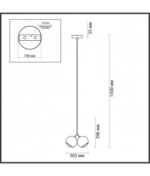 4228/12LA L-VISION ODL21 255 хром полиров/металл Подвесн.светильник IP20 LED 12W 600Лм 3000К MIA-foto2