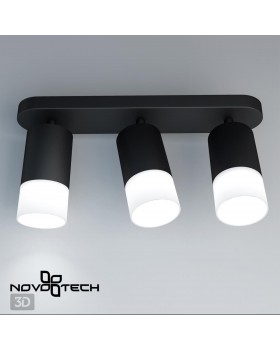 370739 OVER NT21 214 черный Светильник накладной IP20 GU10 9W 235V FLAX-foto4