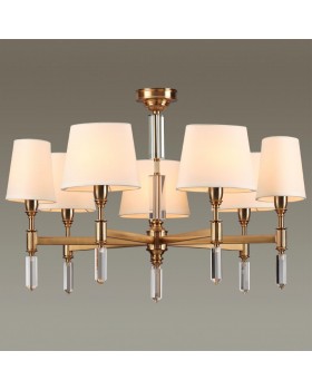 4894/7 MODERN ODL_EX22 91 бронзовый/белый/ткань Люстра E14 7*40W LONDON-foto4