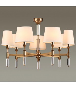4894/7 MODERN ODL_EX22 91 бронзовый/белый/ткань Люстра E14 7*40W LONDON-foto4