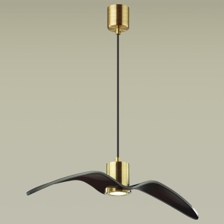 4900/1B PENDANT ODL22 289 чёрный/бронзовый/стекло Подвес GU10 1*5W BIRDS-foto4