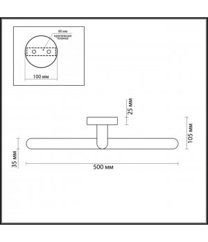 3764/14WL PICTURE LN19 227 черный Подсветка для картин с выкл. LED 14W 4000К 1180Лм IP44 220V AKARI-foto2