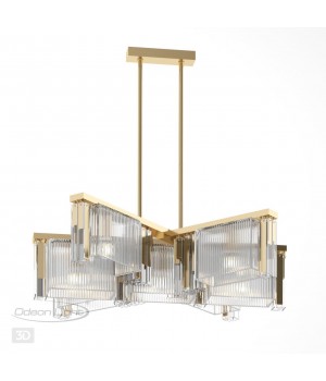 4877/7 HALL ODL_EX22 58 золотой/прозрачный/стекло Люстра E14 7*40W GATSBY-foto5