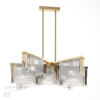4877/7 HALL ODL_EX22 58 золотой/прозрачный/стекло Люстра E14 7*40W GATSBY-foto5