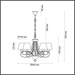 4541/5 NEOCLASSI LN21 белый 123 Люстра E14 5*40W 220V FLEUR-foto2
