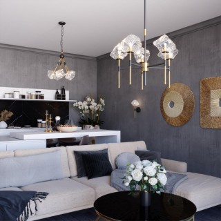 4789/5 LOFT ODL21 501 черный/золотой/прозрачный Люстра G9 5*40W STONO-foto3