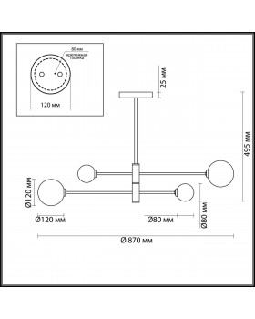 4418/4C MODERNI LN19 073 золотой Люстра на штанге G9 4*40W 220V ESTELLE-foto2