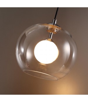 4955/1 PENDANT ODL22 297 хром/ белый/прозрачный/стекло Подвес G9 1*40W LOSTAR-foto6