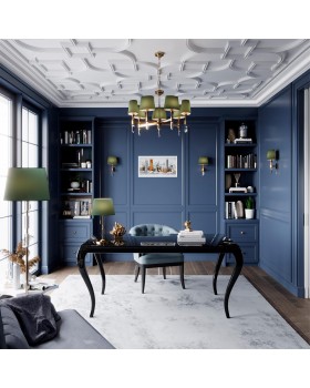 4887/7 MODERN ODL_EX22 89 бронзовый/зеленый/ткань Люстра E14 7*40W LONDON-foto3