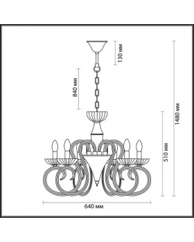 3932/6 HALL ODL18 439 хром/белый Люстра IP20 E14 6*40W 220V ZEFIRO-foto2
