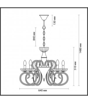 3932/6 HALL ODL18 439 хром/белый Люстра IP20 E14 6*40W 220V ZEFIRO-foto2