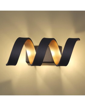 3832/9WL L-VISION ODL20 039 черный/золотистый/металл Настенный светильник LED 4000K 9W 220V SPIRA-foto4