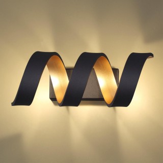 3832/9WL L-VISION ODL20 039 черный/золотистый/металл Настенный светильник LED 4000K 9W 220V SPIRA-foto4