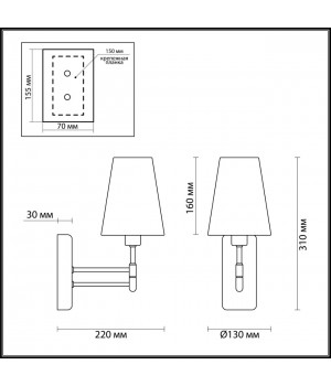 4436/1W NEOCLASSI LN20 187 золотой, белый Бра E14 1*40W 220V DORIS-foto2