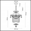 4686/1 CLASSIC ODL20 457 серебристый/хрусталь Подвес E14 1*40W 220V SHARM