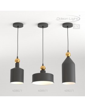 4085/1 PENDANT ODL19 361 темн.серый/золотой Подвес Е27 1*40W 220V BOLLI-foto5