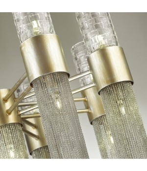 4631/1 HALL ODL20 471 серебристый/стекло/металл.цепочки Подвес G9 1*5W 220V PERLA-foto6