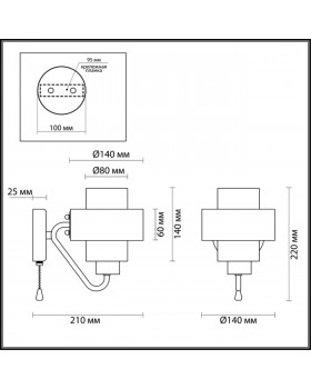3705/1W COMFI LN19 087 матовый золотой Бра E14 40W 220V DREW-foto2