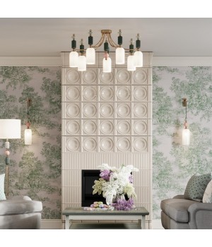 4861/1F CLASSIC ODL_EX22 76 золотой/раноцветн.керамика/стекло Торшер E27 1*60W 4861/1F CANDY-foto3