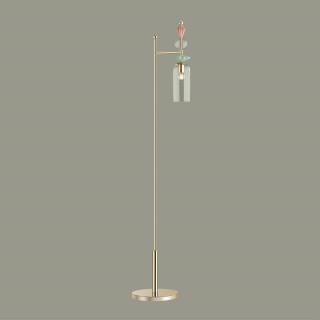 4855/1F CLASSIC ODL_EX21 65 золото/разноцветн./керамика/стекло Торшер E14 1*40W BIZET-foto4